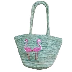 Flamingo Straw ‎ Tote bag